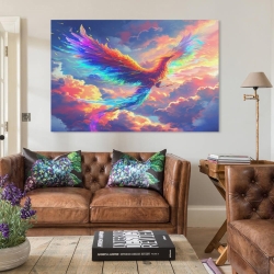 Fenice Pittura su tela senza cornice, stampe di poster arte murale per arredo casa camera ufficio
