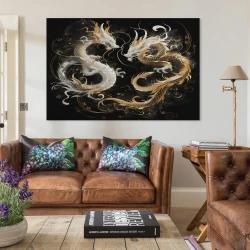Dragon Peinture sur toile sans cadre, impressions posters art mural pour déco maison chambre bureau