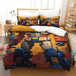 Transformers Optimus Prime Housse de Couette Imprimée 3D Douce 3 Pièces Literie Garçons Filles