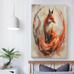 Renard Peinture sur toile sans cadre, impressions posters art mural pour déco maison chambre bureau