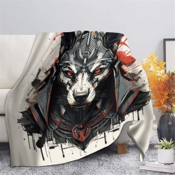 Dieu égyptien Anubis Plaid en Polaire Imprimé 3D Couverture Douce Confortable pour Canapé Lit Bureau