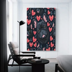 Chien Peinture sur toile sans cadre, impressions posters art mural pour déco maison chambre bureau