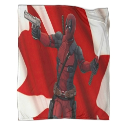 Marvel Deadpool Plaid en Polaire Imprimé 3D Couverture Douce Confortable pour Canapé Lit Bureau