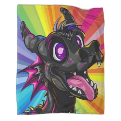 Dragon Plaid en Polaire Imprimé 3D Couverture Douce Confortable pour Canapé Lit Bureau