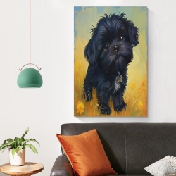 Bichon Peinture sur toile sans cadre, impressions posters art mural pour déco maison chambre bureau