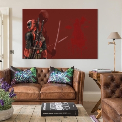 Marvel Deadpool Unframed Canvas Painting, Wall Art Poster Prints for Home Bedroom Office Decoration