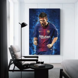 Lionel Messi Peinture sur toile sans cadre, impressions posters art mural pour déco maison chambre bureau