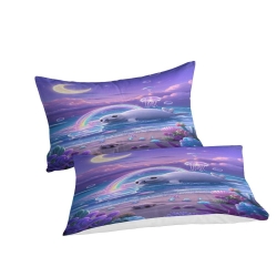 Phoque Housse de Couette Imprimée 3D Douce 3 Pièces Literie Garçons Filles