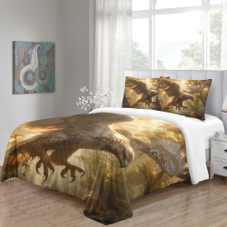 Aigle Housse de Couette Imprimée 3D Douce 3 Pièces Literie Garçons Filles