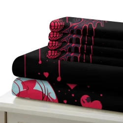Crâne Housse de Couette Imprimée 3D Douce 3 Pièces Literie Garçons Filles