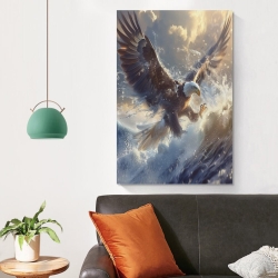 Aigle Peinture sur toile sans cadre, impressions posters art mural pour déco maison chambre bureau