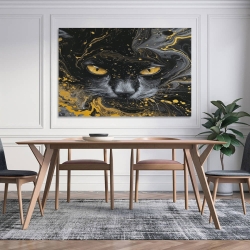 Painted Chat Peinture sur toile sans cadre, impressions posters art mural pour déco maison chambre bureau