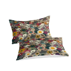 Crâne Housse de Couette Imprimée 3D Douce 3 Pièces Literie Garçons Filles