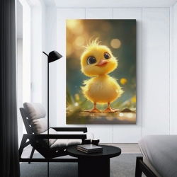 Yellow Duck Unframed Canvas Painting, Wall Art Poster Prints for Home Bedroom Office Decoration