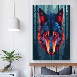 Loup Peinture sur toile sans cadre, impressions posters art mural pour déco maison chambre bureau