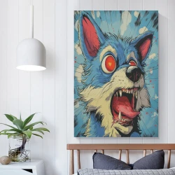 Loup Peinture sur toile sans cadre, impressions posters art mural pour déco maison chambre bureau