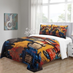 Transformers Optimus Prime Housse de Couette Imprimée 3D Douce 3 Pièces Literie Garçons Filles
