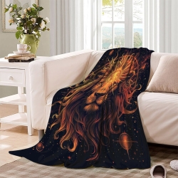 Lion Plaid en Polaire Imprimé 3D Couverture Douce Confortable pour Canapé Lit Bureau