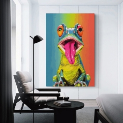 Grenouille Peinture sur toile sans cadre, impressions posters art mural pour déco maison chambre bureau