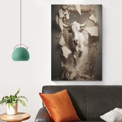 Vache Peinture sur toile sans cadre, impressions posters art mural pour déco maison chambre bureau