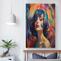 Arte abstracto Mujeres Pintura en lienzo sin marco, impresiones de pósters arte pared para decoración hogar dormitorio oficina