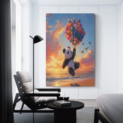 Panda Peinture sur toile sans cadre, impressions posters art mural pour déco maison chambre bureau