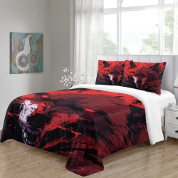Loup Housse de Couette Imprimée 3D Douce 3 Pièces Literie Garçons Filles