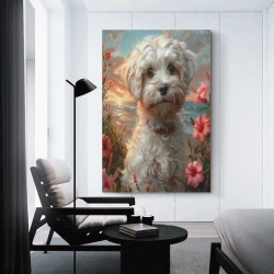 Perro Pintura en lienzo sin marco, impresiones de pósters arte pared para decoración hogar dormitorio oficina