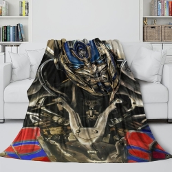 Transformers Optimus Prime Plaid en Polaire Imprimé 3D Couverture Douce Confortable pour Canapé Lit Bureau