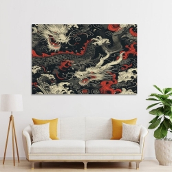 Dragon Peinture sur toile sans cadre, impressions posters art mural pour déco maison chambre bureau