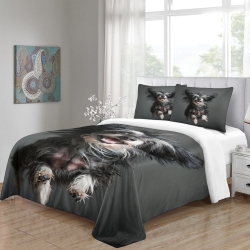 Shih Tzu Housse de Couette Imprimée 3D Douce 3 Pièces Literie Garçons Filles