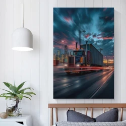 Gros camion Peinture sur toile sans cadre, impressions posters art mural pour déco maison chambre bureau