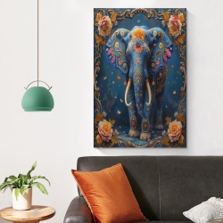 Éléphant Peinture sur toile sans cadre, impressions posters art mural pour déco maison chambre bureau
