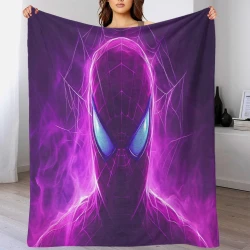 Avengers Spider-Man Plaid en Polaire Imprimé 3D Couverture Douce Confortable pour Canapé Lit Bureau