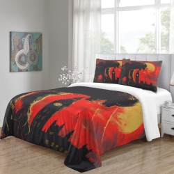 Loup Housse de Couette Imprimée 3D Douce 3 Pièces Literie Garçons Filles
