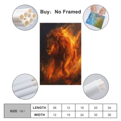 Lion Peinture sur toile sans cadre, impressions posters art mural pour déco maison chambre bureau
