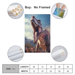 Dinosaure Peinture sur toile sans cadre, impressions posters art mural pour déco maison chambre bureau