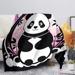 Panda Plaid en Polaire Imprimé 3D Couverture Douce Confortable pour Canapé Lit Bureau