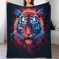 Tigre Coperta in Pile Stampata 3D Morbida e Confortevole per Divano Letto Ufficio