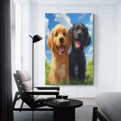 Golden Retriever Peinture sur toile sans cadre, impressions posters art mural pour déco maison chambre bureau