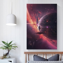 Étoile de la Mort Star Wars Peinture sur toile sans cadre, impressions posters art mural pour déco maison chambre bureau