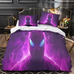 Avengers Spider Man Housse de Couette Imprimée 3D Douce 3 Pièces Literie Garçons Filles