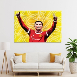 Cristiano Ronaldo Peinture sur toile sans cadre, impressions posters art mural pour déco maison chambre bureau