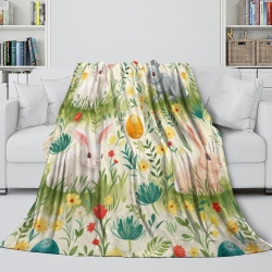 Rabbit bunny 3D Printed Fleece Throw Blanket Soft Cozy Blanket for Couch Sofa Bed Office