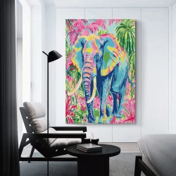 Éléphant Peinture sur toile sans cadre, impressions posters art mural pour déco maison chambre bureau