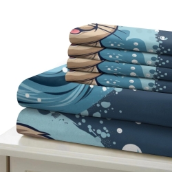 Phoque Housse de Couette Imprimée 3D Douce 3 Pièces Literie Garçons Filles