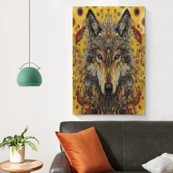 Loup Peinture sur toile sans cadre, impressions posters art mural pour déco maison chambre bureau
