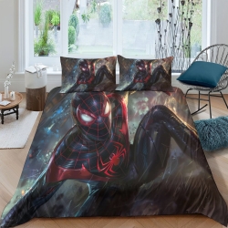 Avengers Spider Man Housse de Couette Imprimée 3D Douce 3 Pièces Literie Garçons Filles