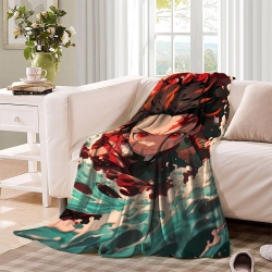 Demon Slayer: Kimetsu no Yaiba 3D Printed Fleece Throw Blanket Soft Cozy Blanket for Couch Sofa Bed Office