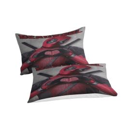 Deadpool Marvel Housse de Couette Imprimée 3D Douce 3 Pièces Literie Garçons Filles